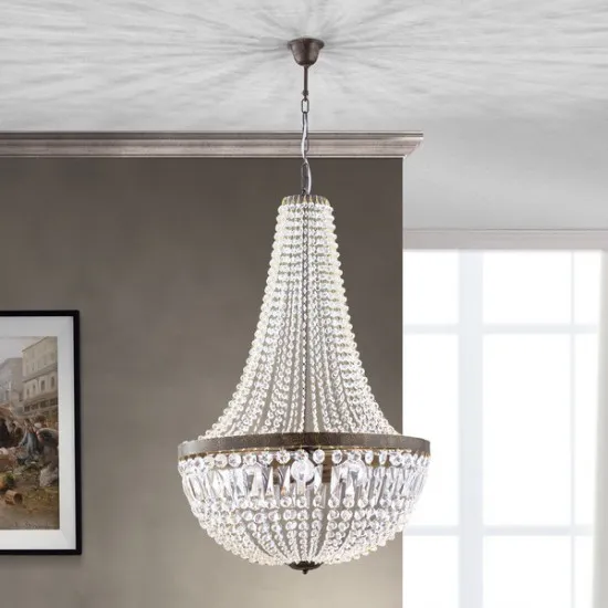 Orion Arila antik arany-átlátszó függesztett lámpa (ORI-HL 6-1497/6) E27 6 izzós IP20