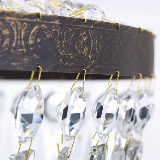 Orion Arila antik arany-átlátszó függesztett lámpa (ORI-HL 6-1497/6) E27 6 izzós IP20