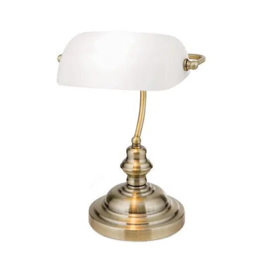 Orion Bankerslamp sárgaréz-opál asztali lámpa (ORI-LA 4-587/1_OP) E27 1 izzós IP20 Orion Bankerslamp sárgaréz-opál asztali lámpa (ORI-LA 4-587/1_OP) E27 1 izzós IP20