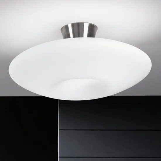 Orion Blanc szatén króm-opál mennyezeti lámpa (ORI-DL 7-566/2) E27 2 izzós IP20