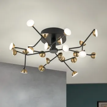 Orion Blossom fekete-réz LED mennyezeti lámpa (ORI-DL 7-649/24) LED 1 izzós IP20