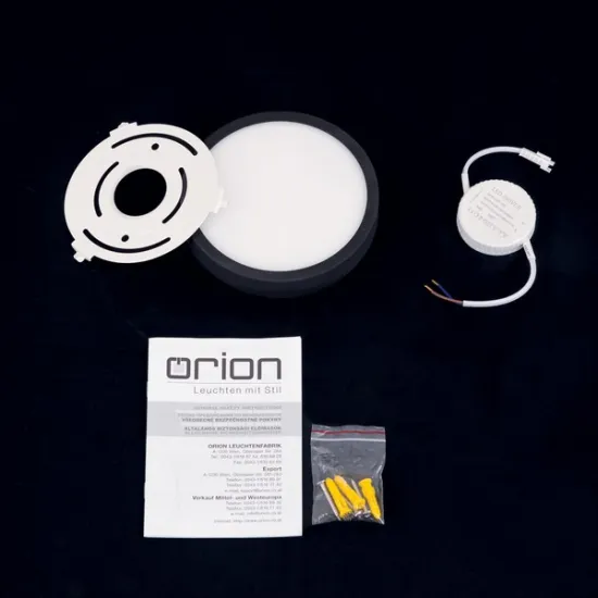 Orion Bully fekete LED mennyezeti/fali lámpa (ORI-DL 7-657/14_BL) LED 1 izzós IP20