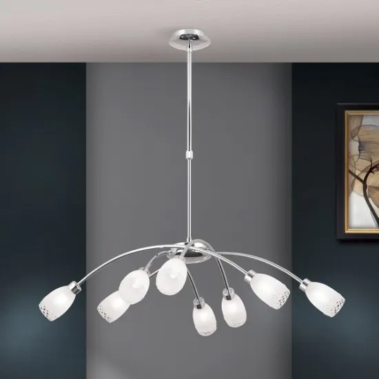 Orion Carla króm-opál csillár (ORI-LU 1672/8_CHR) G9 8 izzós IP20