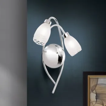 Orion Carla króm-opál falikar (ORI-WA 2-1149/2_CHR) G9 2 izzós IP20