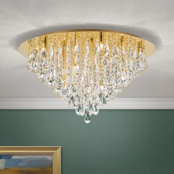 Orion Celeste arany-átlátszó mennyezeti lámpa (ORI-DLU 2516/75_GO) G9 12 izzós IP20