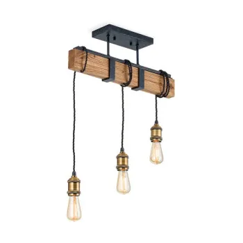 Orion Cellar fekete-natúr mennyezeti lámpa (ORI-DL 7-683/3) E27 3 izzós IP20