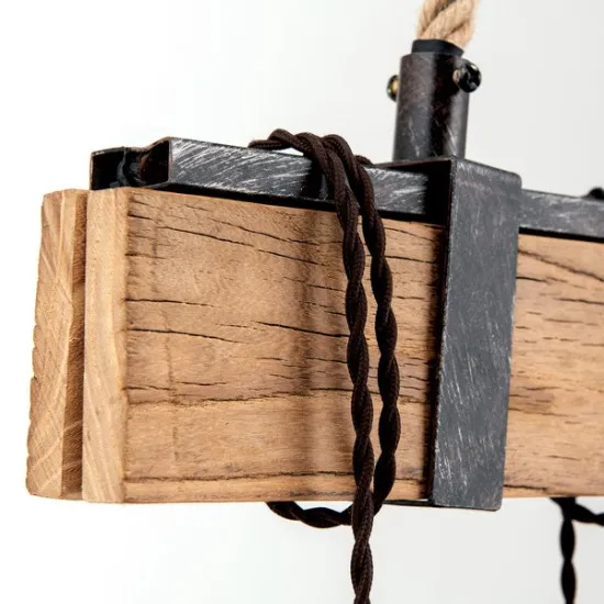 Orion Cellar fekete-natúr függesztett lámpa (ORI-HL 6-1651/6) E27 6 izzós IP20