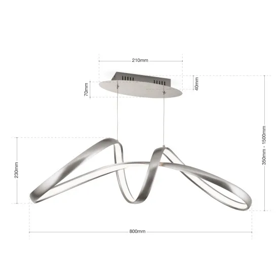Orion Circus króm LED függesztett lámpa (ORI-HL 6-1663_CHR) LED 1 izzós IP20