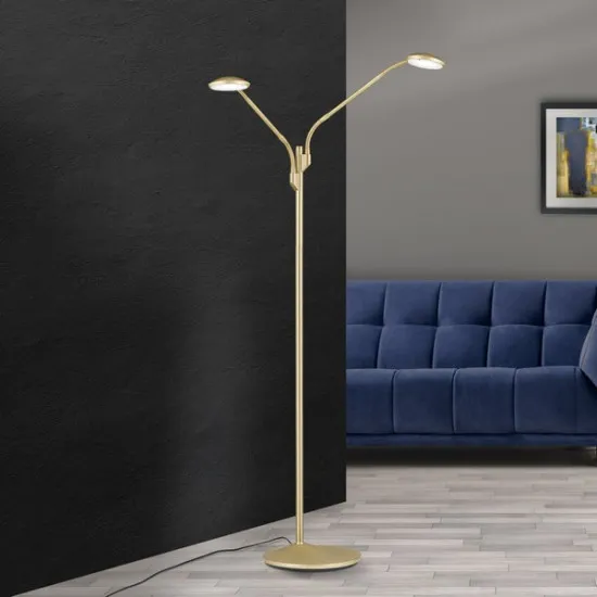 Orion Cobra matt sárgaréz LED állólámpa (ORI-Stl 12-1184/2_BR) LED 2 izzós IP20