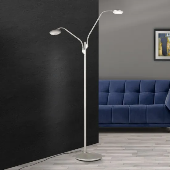 Orion Cobra szatén króm LED állólámpa (ORI-Stl 12-1184/2_S_CHR) LED 2 izzós IP20