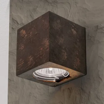 Orion Cube rozsdabarna fali lámpa (ORI-WA 2-1321_RU) GU10 1 izzós IP20