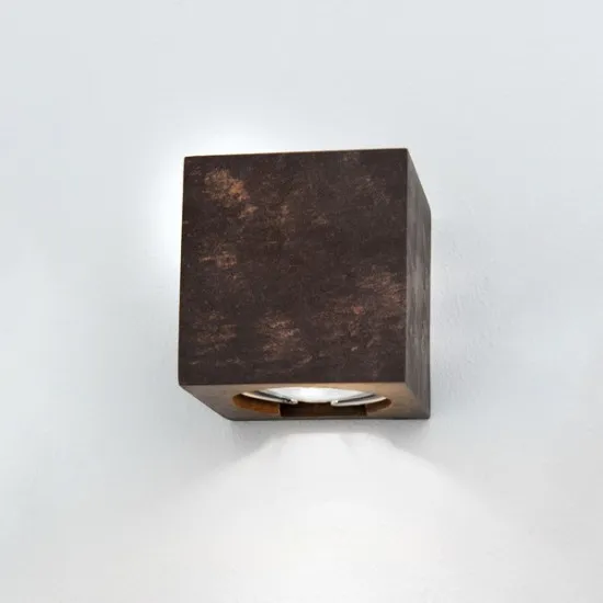 Orion Cube rozsdabarna fali lámpa (ORI-WA 2-1321_RU) GU10 1 izzós IP20