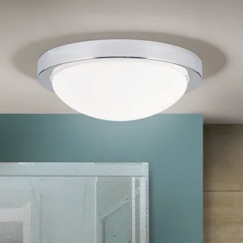 Orion Fato króm-opál fürdőszobai mennyezeti lámpa (ORI-NU 9-365/32_CHR) E27 2 izzós IP44