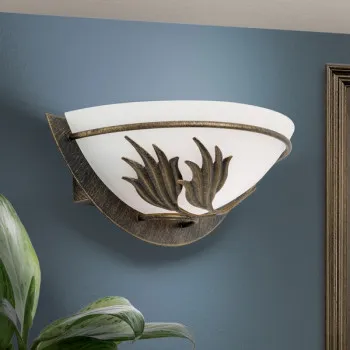 Orion Fleur antik arany-opál fali lámpa (ORI-WA 2-1196/1) E14 1 izzós IP20