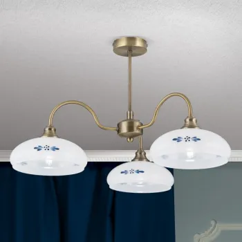 Orion Gabi sárgaréz-opál mennyezeti lámpa (ORI-DLU 1723/3) E14 3 izzós IP20