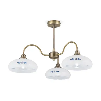 Orion Gabi sárgaréz-opál mennyezeti lámpa (ORI-DLU 1723/3) E14 3 izzós IP20