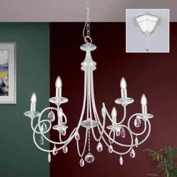 Orion Giada matt ezüst csillár (ORI-LU 1670/6_SI) E14 6 izzós IP20