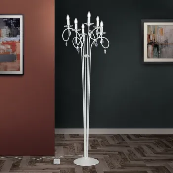 Orion Giada matt ezüst állólámpa (ORI-Stl 12-1094/6_SI) E14 6 izzós IP20