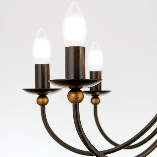 Orion Giovanni fekete-antik arany csillár (ORI-LU 1632/8) E14 8 izzós IP20