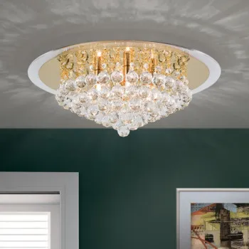 Orion Gloria arany-átlátszó mennyezeti lámpa (ORI-DLU 2378/6/50_GO) G9 6 izzós IP20