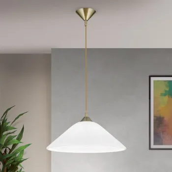 Orion Grado sárgaréz-opál függesztett lámpa (ORI-HL 6-1525/1_BR) E27 1 izzós IP20