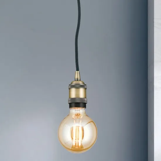 Orion Jailhouse sárgaréz függesztett lámpa (ORI-HL 6-1648/1_BR) E27 1 izzós IP20