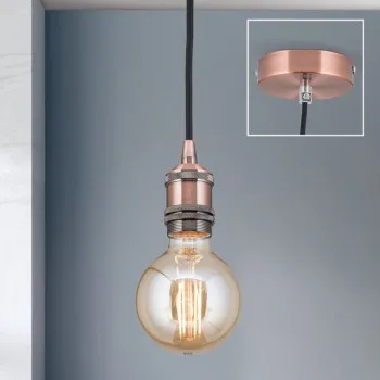 Orion Jailhouse réz függesztett lámpa (ORI-HL 6-1648/1_CO) E27 1 izzós IP20