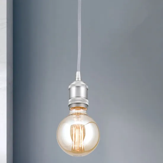 Orion Jailhouse szatén króm függesztett lámpa (ORI-HL 6-1648/1_S_CHR) E27 1 izzós IP20