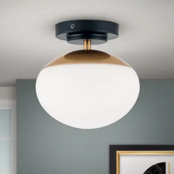 Orion Josephine fekete-sárgaréz mennyezeti lámpa (ORI-DL 7-790/1) E27 1 izzós IP20