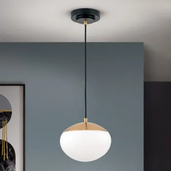 Orion Josephine fekete-sárgaréz függesztett lámpa (ORI-HL 6-1811/1) E27 1 izzós IP20