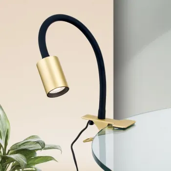 Orion Kurt sárgaréz-fekete LED csiptetős lámpa (ORI-Str 10-489_BR) LED 1 izzós IP20