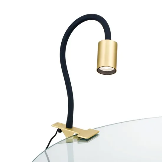 Orion Kurt sárgaréz-fekete LED csiptetős lámpa (ORI-Str 10-489_BR) LED 1 izzós IP20