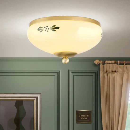 Orion Landhaus sárgaréz-opál mennyezeti lámpa (ORI-DL 7-672 MS_CHA_GR) E27 1 izzós IP20