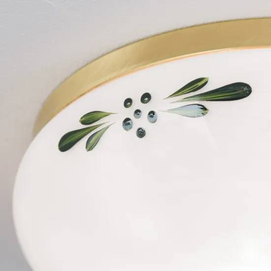 Orion Landhaus sárgaréz-opál mennyezeti lámpa (ORI-DL 7-672 MS_OP_GR) E27 1 izzós IP20