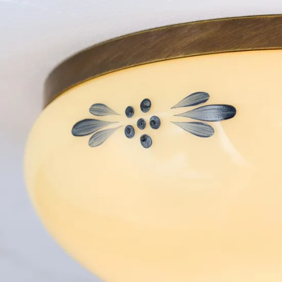 Orion Landhaus sárgaréz-opál mennyezeti lámpa (ORI-DL 7-672 PAT_CHA_B) E27 1 izzós IP20