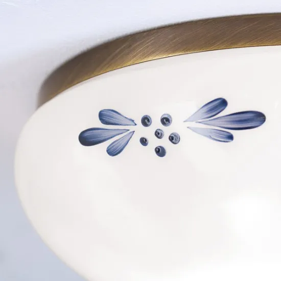 Orion Landhaus sárgaréz-opál mennyezeti lámpa (ORI-DL 7-672 PAT_OP_B) E27 1 izzós IP20