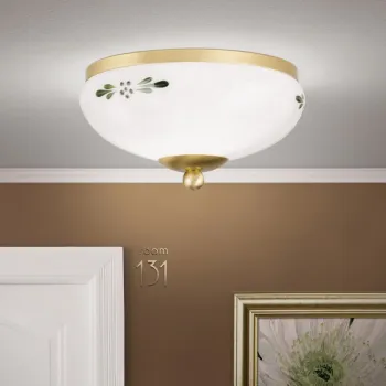 Orion Landhaus sárgaréz-opál mennyezeti lámpa (ORI-DL 7-672 PAT_OP_GR) E27 1 izzós IP20