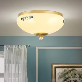 Orion Landhaus sárgaréz-opál mennyezeti lámpa (ORI-DL 7-673 MS_CHA_B) E27 2 izzós IP20