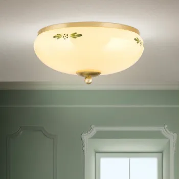 Orion Landhaus sárgaréz-opál mennyezeti lámpa (ORI-DL 7-673 MS_CHA_GR) E27 2 izzós IP20