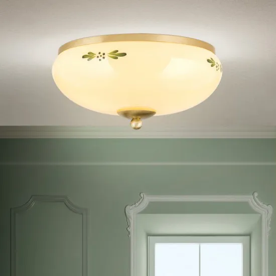 Orion Landhaus sárgaréz-opál mennyezeti lámpa (ORI-DL 7-673 MS_CHA_GR) E27 2 izzós IP20