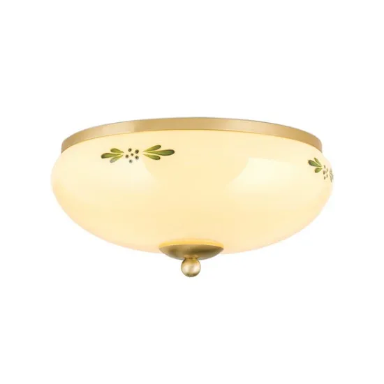 Orion Landhaus sárgaréz-opál mennyezeti lámpa (ORI-DL 7-673 MS_CHA_GR) E27 2 izzós IP20