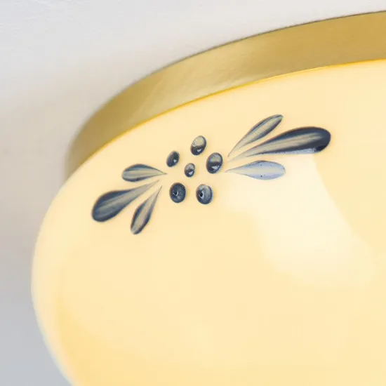 Orion Landhaus sárgaréz-opál mennyezeti lámpa (ORI-DL 7-673 PAT_CHA_B) E27 2 izzós IP20