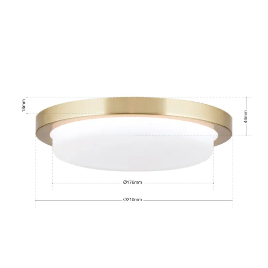 Orion Lerox csiszolt sárgaréz-opál LED mennyezeti lámpa (ORI-DL 7-668/20_B_BR) LED 1 izzós IP20