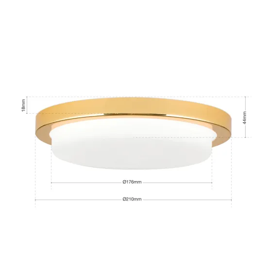 Orion Lerox arany-opál LED mennyezeti lámpa (ORI-DL 7-668/20_GO) LED 1 izzós IP20
