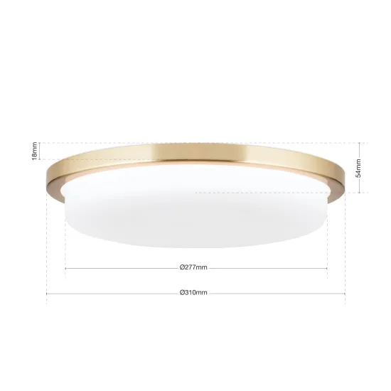 Orion Lerox csiszolt sárgaréz-opál LED mennyezeti lámpa (ORI-DL 7-669/30_B_BR) LED 1 izzós IP20