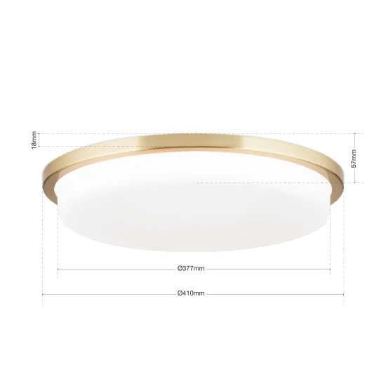 Orion Lerox csiszolt sárgaréz-opál LED mennyezeti lámpa (ORI-DL 7-670/40_B_BR) LED 1 izzós IP20