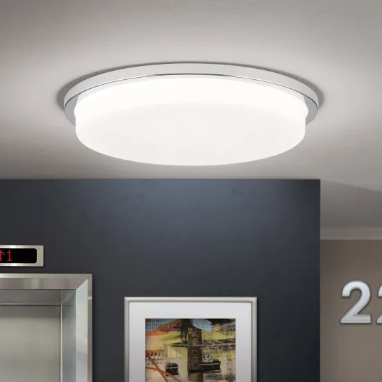 Orion Lerox króm-opál LED mennyezeti lámpa (ORI-DL 7-670/40_CHR) LED 1 izzós IP20