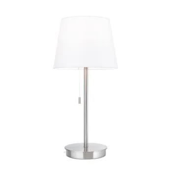 Orion Ludwig szatén króm-fehér asztali lámpa (ORI-LA 4-1205_S_CHR) E27 1 izzós IP20
