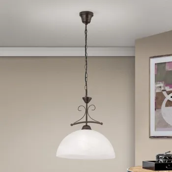 Orion Marco rozsdabarna-opál függesztett lámpa (ORI-HL 6-1484/1) E27 1 izzós IP20