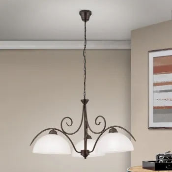 Orion Marco rozsdabarna-opál csillár (ORI-LU 1668/3) E27 3 izzós IP20